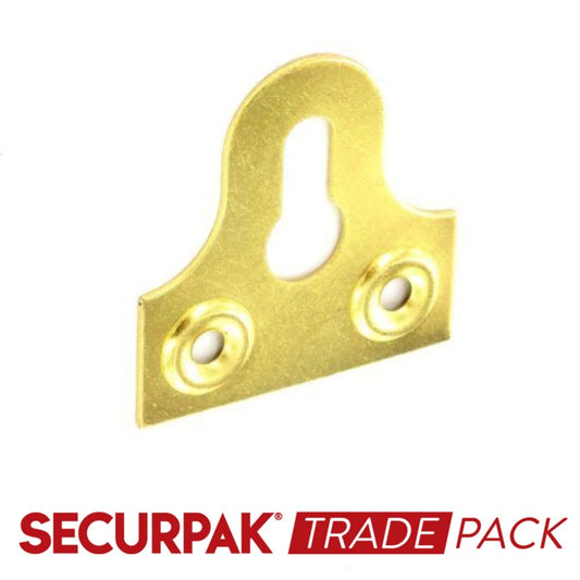 Securpak Trade Pack Glass Plate Slotted Brass Plated 32mm