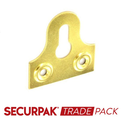 Securpak Glass Plate Slotted Brass Plated 32mm 30 Pack