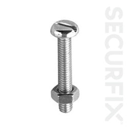 Securfix Trade Pack Pan Head Mach.Screw Zinc Plated M5X75