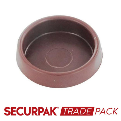 Securpak Castor Cup Brown Large 4 Pack