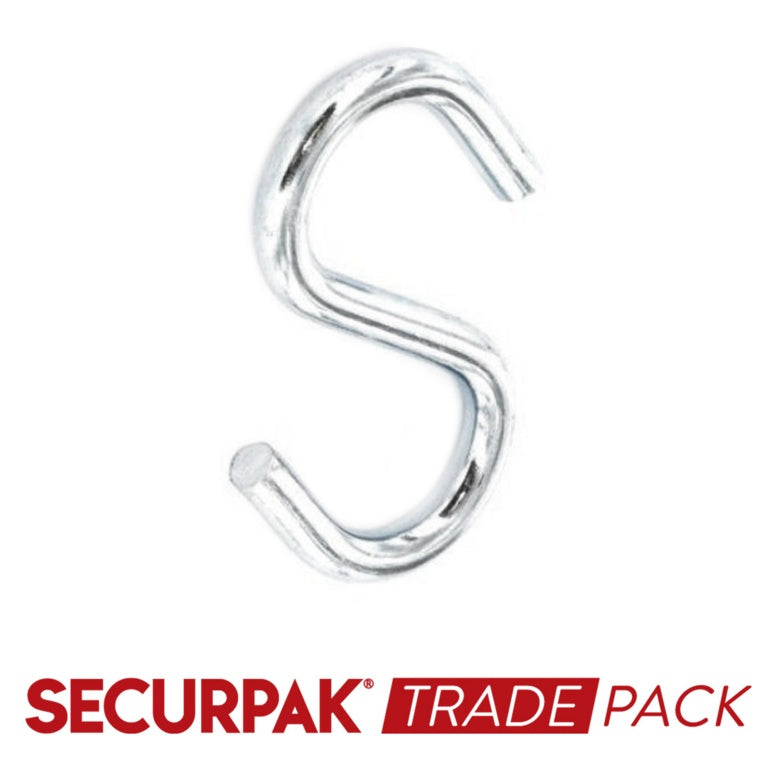Securpak Trade Pack Crochets en S en Acier Plaqué Zinc 38mm