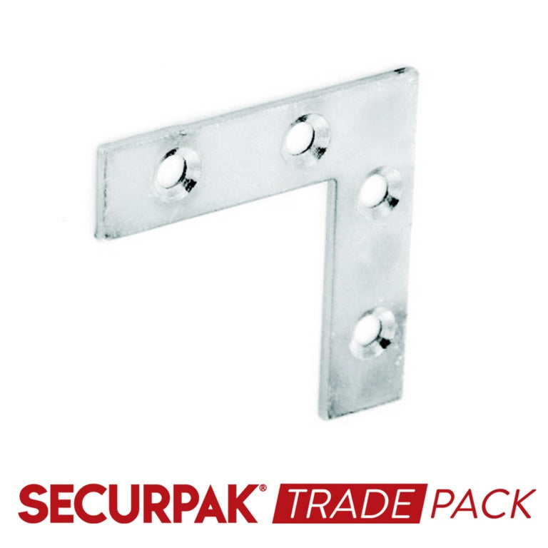 Securpak Trade Pack Plaque d'Angle Plaqué Zinc 50mm