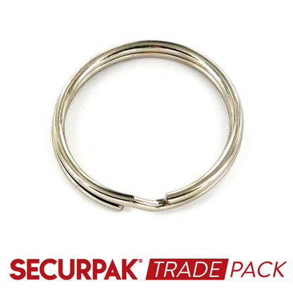 Securpak Steel Split Key Ring Zinc Plated 19mm 50 Pack