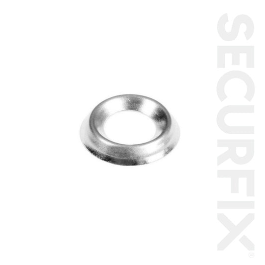 Securfix Trade Pack Cup Washers Nickle Plated No.8