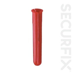 Securfix Standard Wall Plugs Red