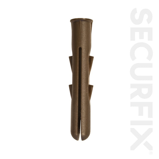 Securfix Heavy Duty Wall Plugs Brown 500 Pack