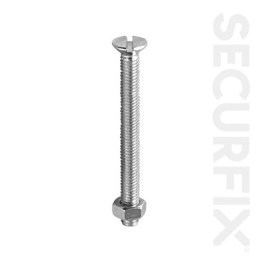 Securfix Csk Machine Screw Zinc Plated M4X40mm