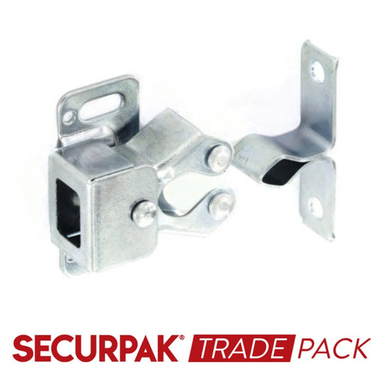 Securpak Trade Pack Loquet à double rouleau plaqué zinc