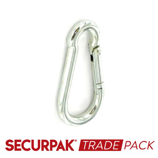 Securpak Trade Pack Mousqueton Plaqué Zinc M6