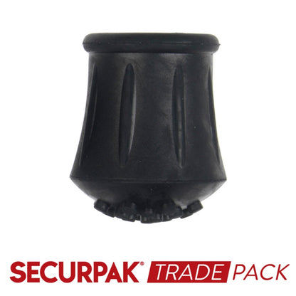 Securpak Walking Stick Ferrule Black 25mm 8 Pack