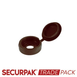 Securpak Fold Over Screw Caps Brown 100 Pack