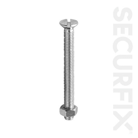 Securfix Trade Pack Csk Tornillo para metales Galvanizado M4X25mm