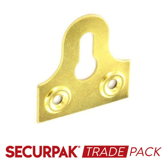 Securpak Trade Pack Glass Plate Slotted Brass Plated 38mm