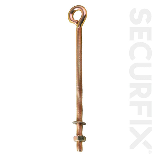 Securfix Trade Pack Eye Bolt Zinc Plated M8X200mm