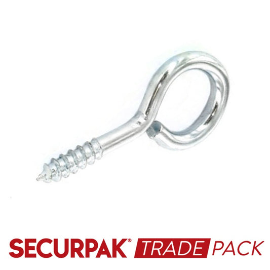 Securpak Trade Pack Screw Eye Zinc Plated 75mmx18