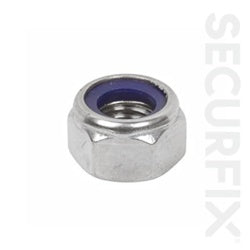 Securfix Trade Pack Nylon Locking Nut Zinc Plated M10