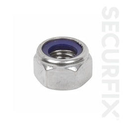 Securfix Nylon Locking Nut Zinc Plated M10