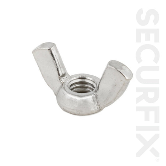 Securfix Trade Pack Wing Nuts Zinc Plated M6