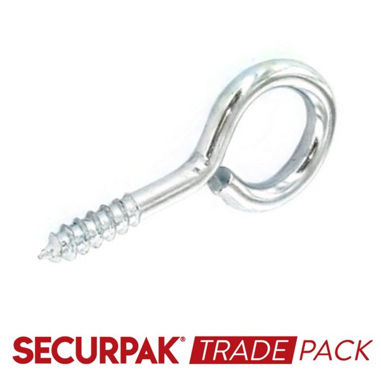 Securpak Trade Pack Screw Eye Zinc Plated 55mmx12