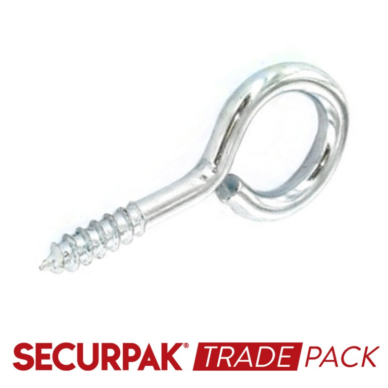 Securpak Trade Pack Screw Eye Zinc Plated 30mmx6