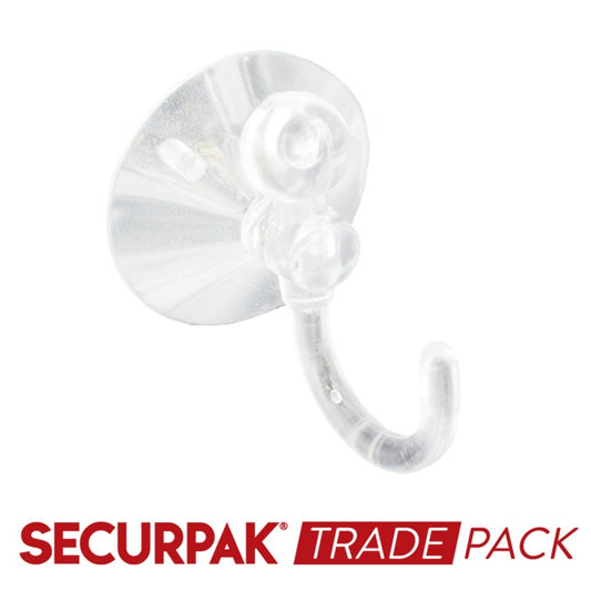 Crochet à ventouse Securpak Trade Pack Transparent 45 mm