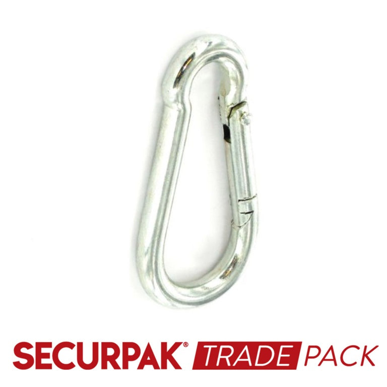 Securpak Trade Pack Mousqueton Plaqué Zinc M8