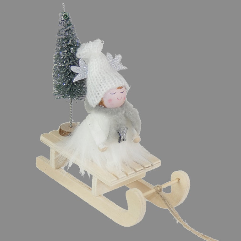 Davies Products Girl On Sleigh With Tree