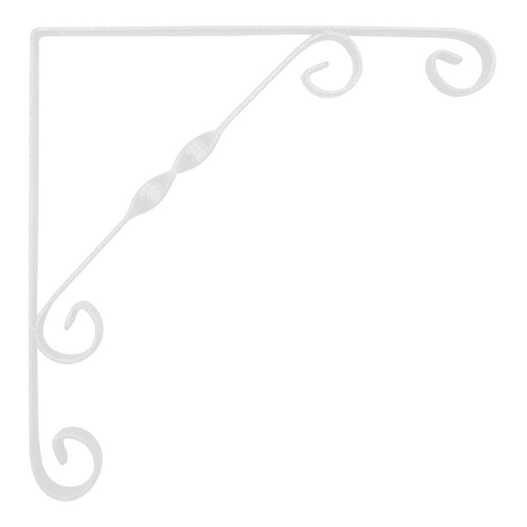 RBUK Ornamental Scroll Bracket White