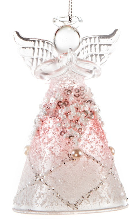 Premier Glass Frost Pink Angel Halo