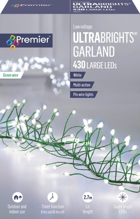 Premier Ultra Bright Garland White LEDs