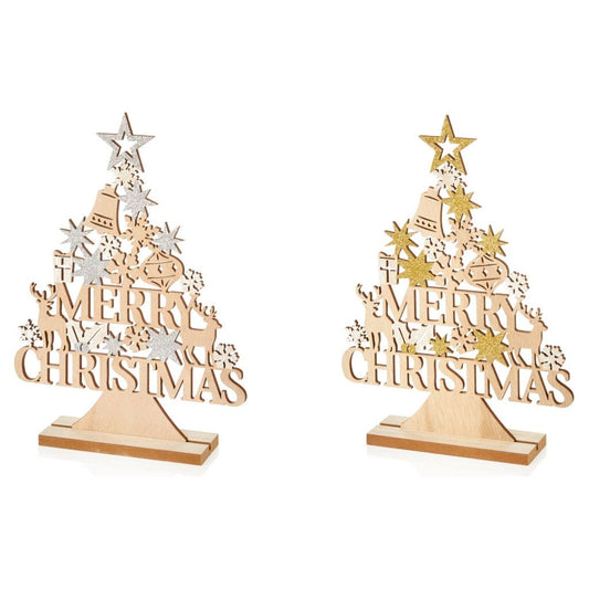 Premier Wood Tree Glitter Stars