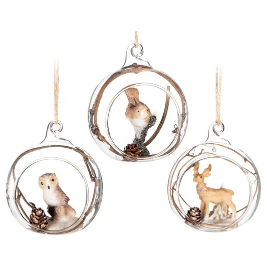 Premier Clear Glass Open Woodland Ball