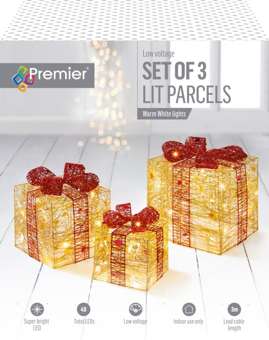 Premier Gold & Red Parcels Warm White LEDs