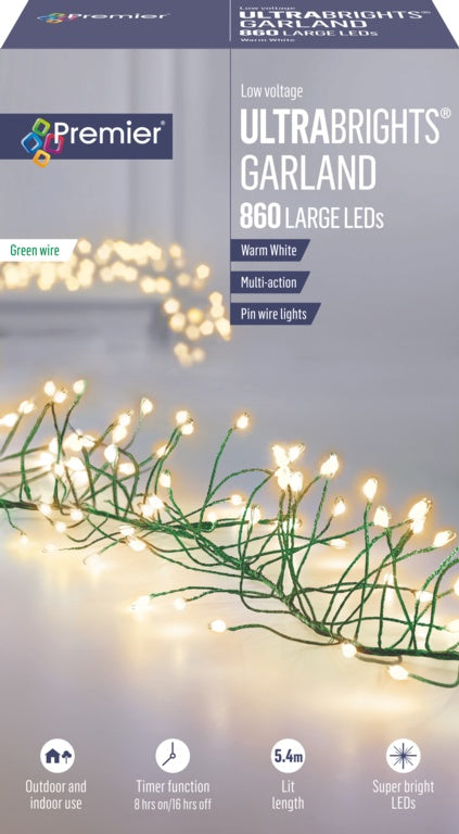 Premier Ultra Bright Garland Warm White LEDs