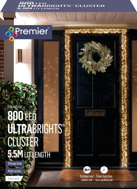 Premier 800 LEDs Ultra Bright Cluste 5.5m