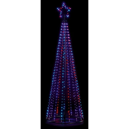 Premier Black Pyramid Tree Star Rainbow