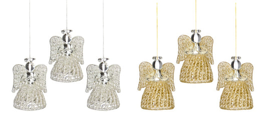 Premier Set Glass Angel Gold Silver