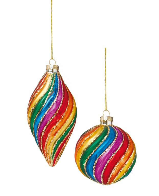 Premier 80 Rainbow Twist Glass Ball Drop