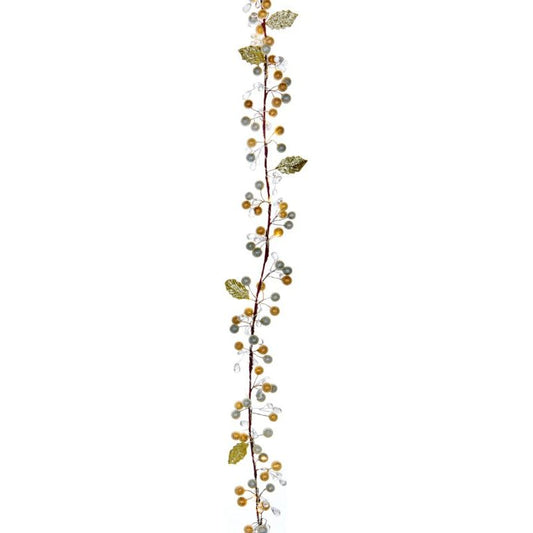 Premier Lit Garland Berries & Gems Warm White LED