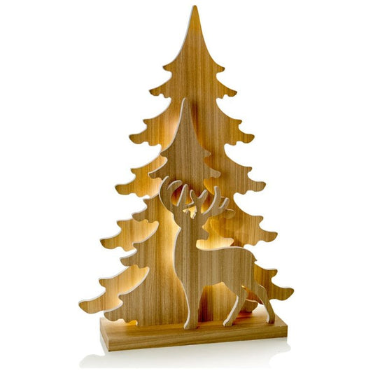 Premier Lit Wooden Reindeer Scene