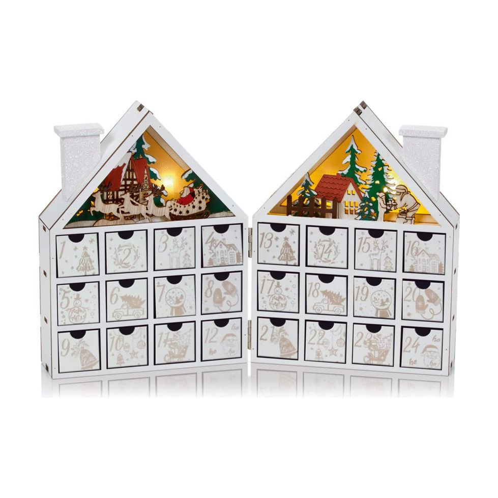 Premier Lit White Wooden Advent Book House