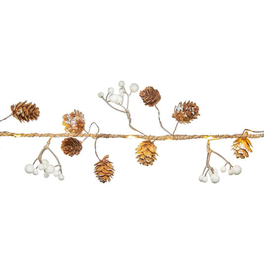 Premier Lit Rustic Rope Garland Pine Cones