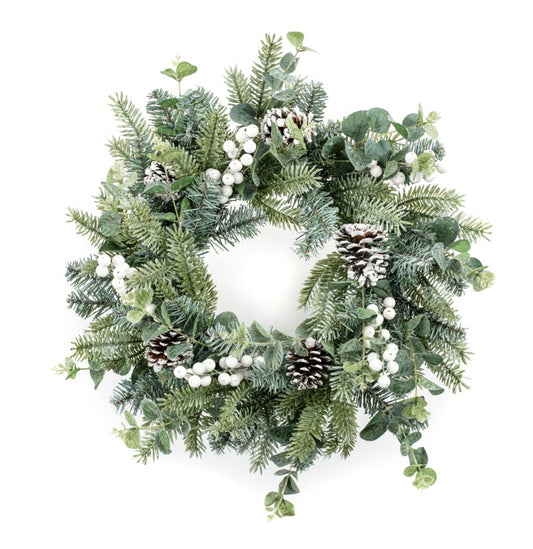 Premier Eucalyptus Wreath White Berries