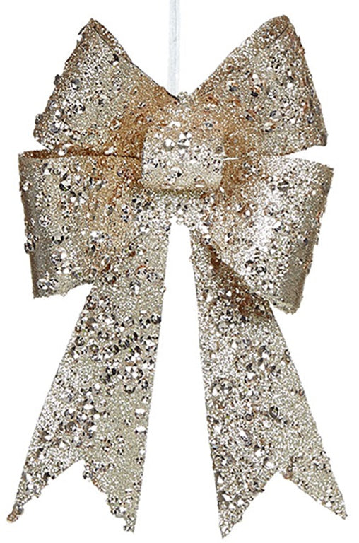 Premier Beaded Glitter Bow Clip