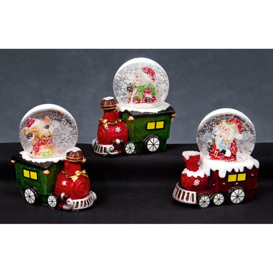 Premier Santa, Snowman or Reindeer Train Water Globe