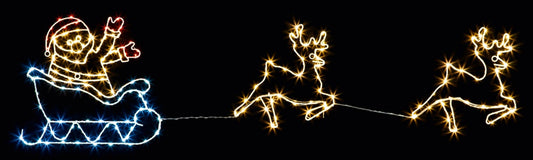 Premier Flashing Santa & Sleigh 190 LED