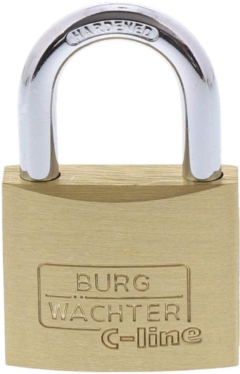 Burg-Wächter C Line Standard Shackled Brass Padlock