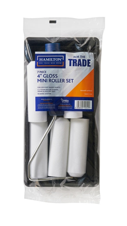 Hamilton For The Trade Medium Pile Mini Gloss Roller Set 4"