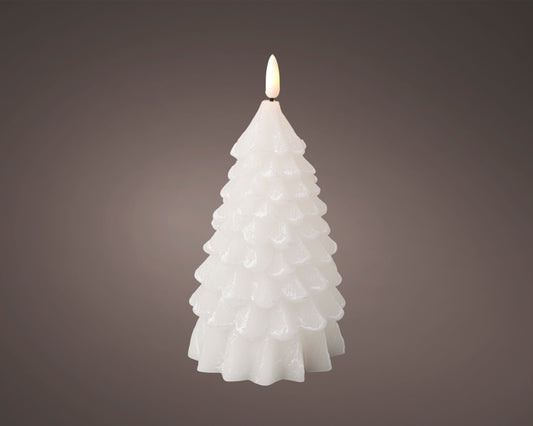 Kaemingk LED Wax Tree Candle White 10x18