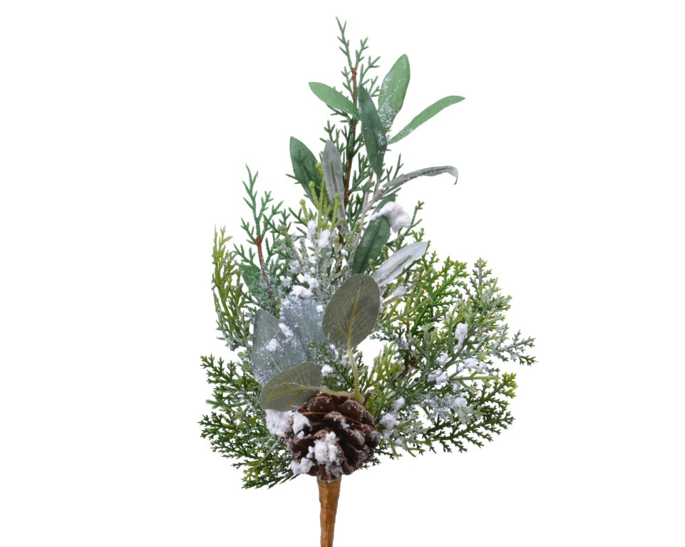 Kaemingk Frost Decorative Spray Willow Pine